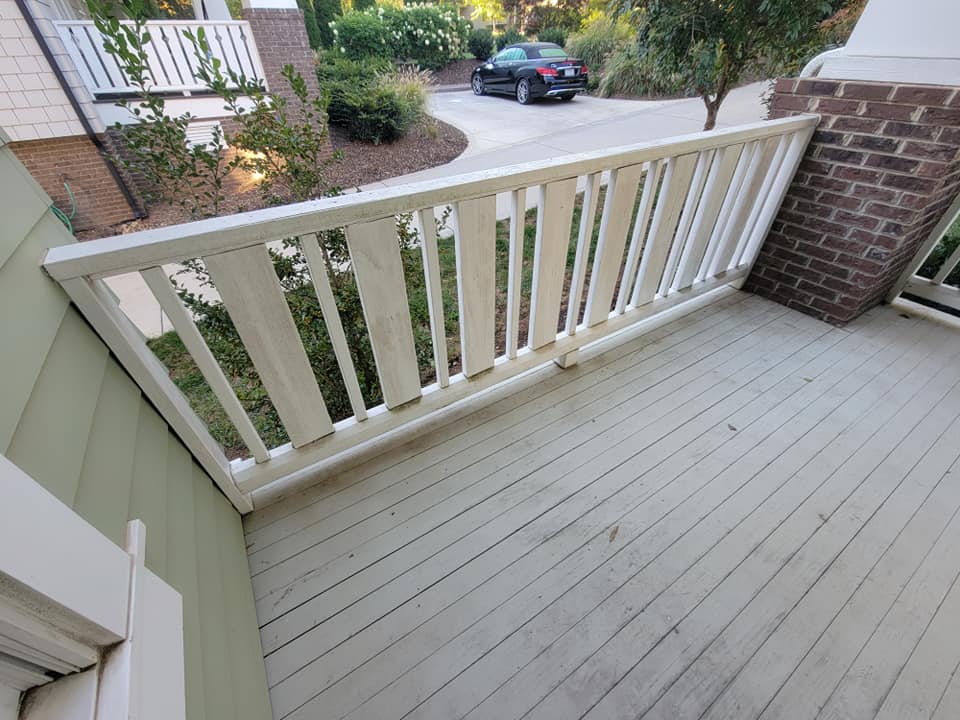 Deck cleaning before